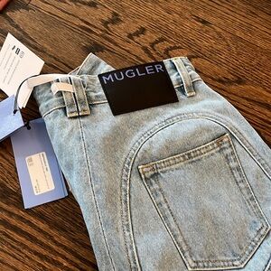 Mugler high rised cropped jeans NWT